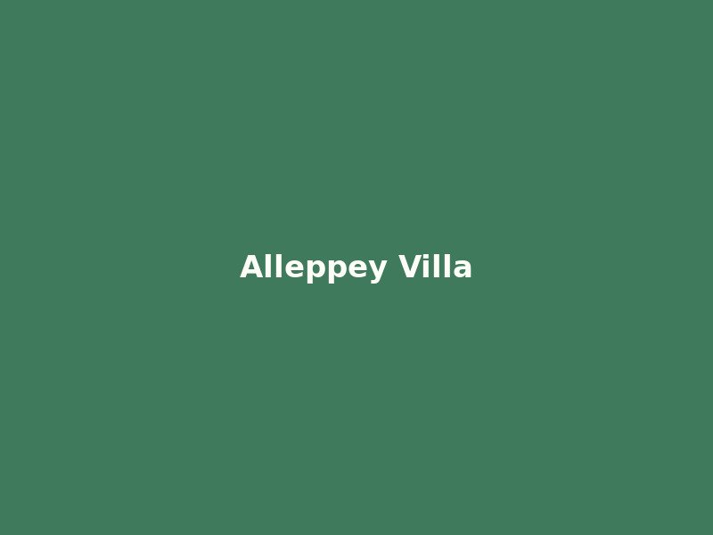 Alleppey Backwater Villa